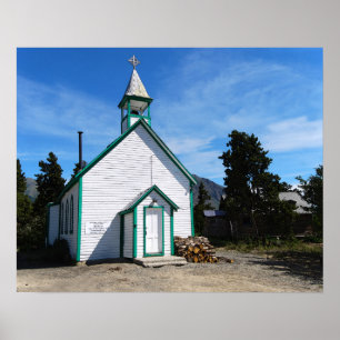 Yukon Church i Carcross, Kanada Poster