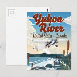 Yukon floden USA Kanada resaffisch Vykort