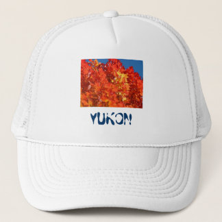 Yukon Hattar Trucker Hatt Orange Höst Trädblad Truckerkeps