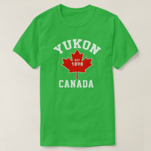 Yukon Kanada Est.1898 patriotisk T skjorta T Shirt