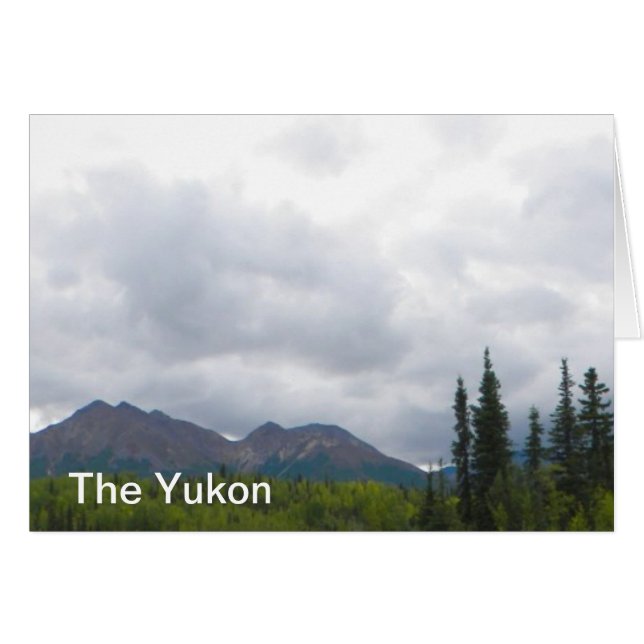 Yukon liggande hälsningskort (Framsidan Horizontal)
