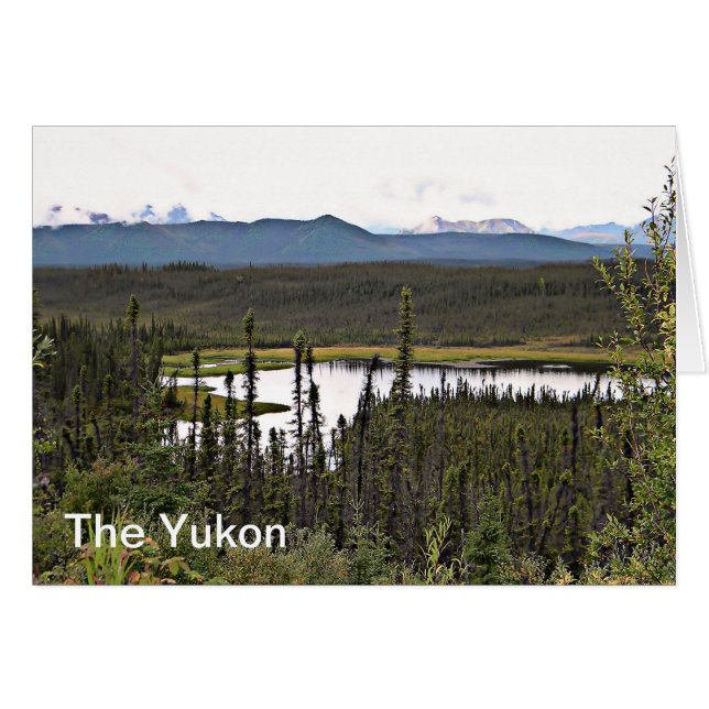 Yukon Pond Hälsningskort (Framsidan Horizontal)