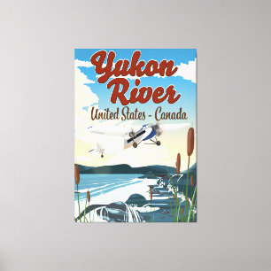 Yukon River USA Kanadas reseaffisch Canvastryck