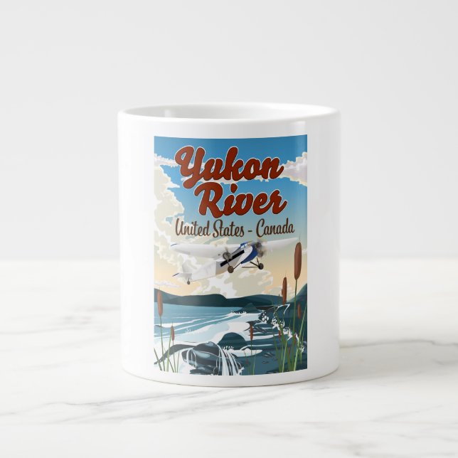 Yukon River USA Kanadas reseaffisch Jumbo Mugg (Framsidan)