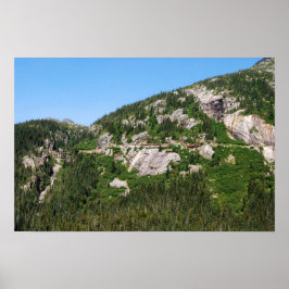 Yukon-tåg på en bergssida, Kanada Poster