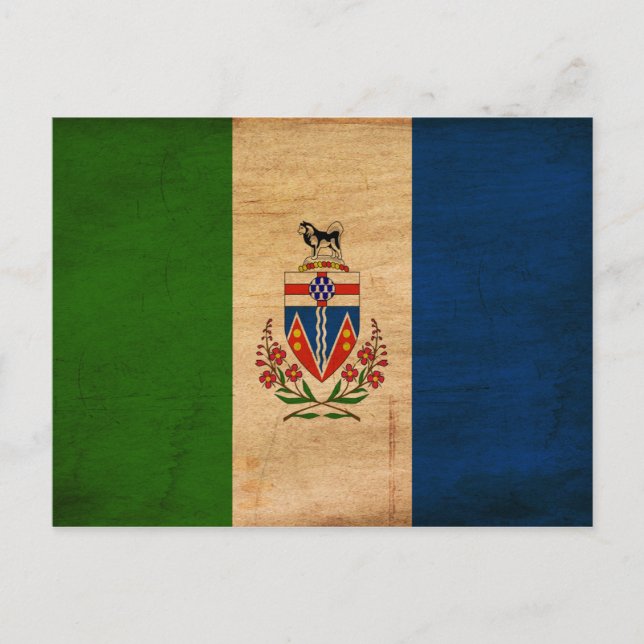 Yukon Territories Flagga Vykort (Framsida)