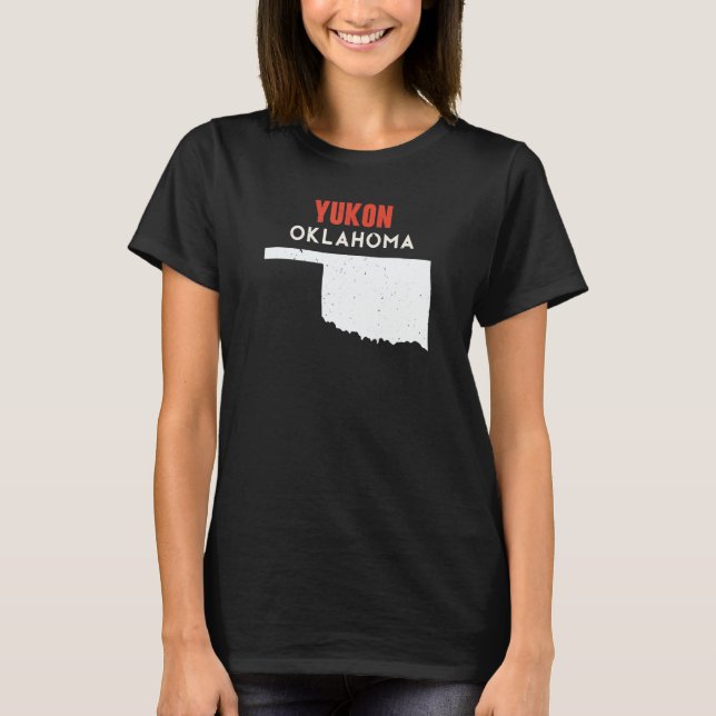 Yukon USA State America Travel Oklahoman T Shirt (Framsida)
