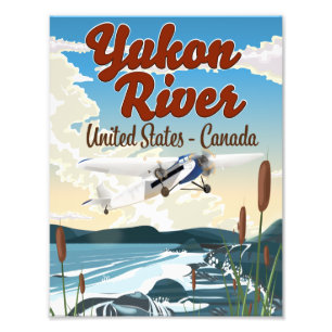 Yukonfloden USA Kanada resaffisch Fototryck