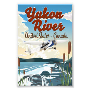 Yukonfloden USA Kanada resaffisch Fototryck
