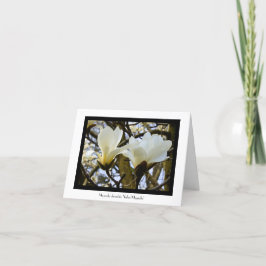 Yulan Magnolia Stationary Hälsning Note Card Kort