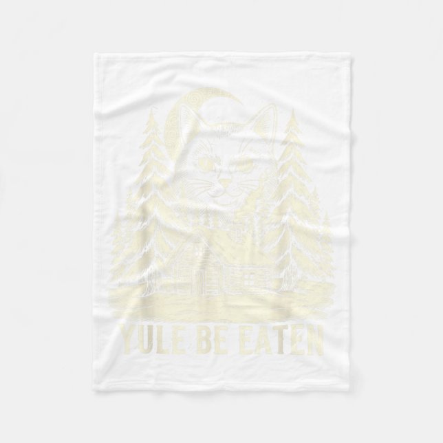 Yule Be Eaten Icelandic Cat Christmas Folklore Jól Fleecefilt (Framsidan)