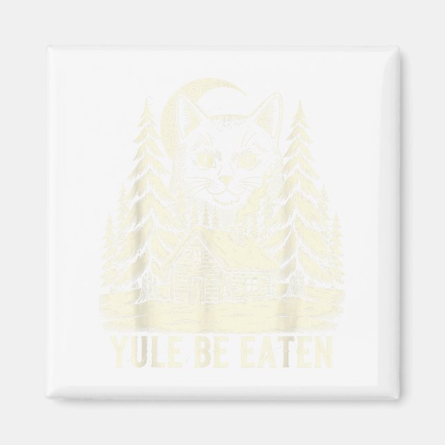 Yule Be Eaten Icelandic Cat Christmas Folklore Jól Magnet (Framsidan)