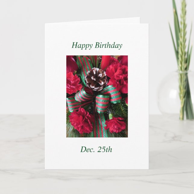 Yule-Birthday Arrangemang 1 Helgkort (Framsida)