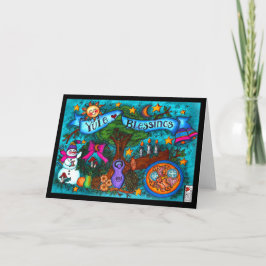Yule Blessings Card Kort