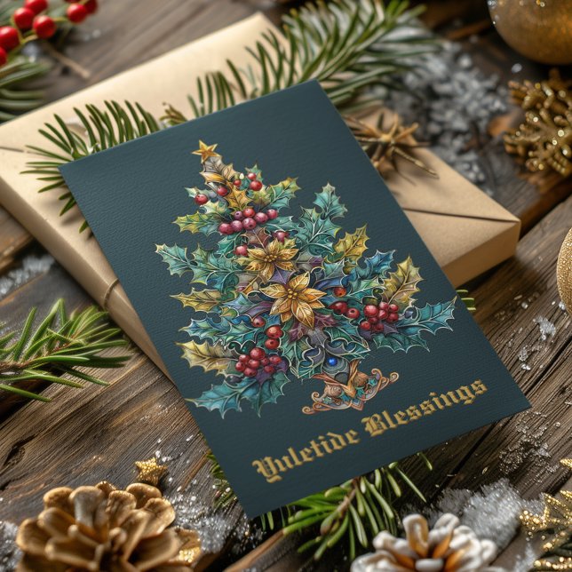 Yule Blessings Winter Solstice Helgdag Card Helgkort (Skapare uppladdad)