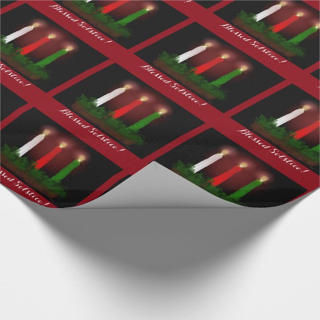 Yule Candles Winter Solstice Witch Wiccan Pagan Presentpapper (Hörn)