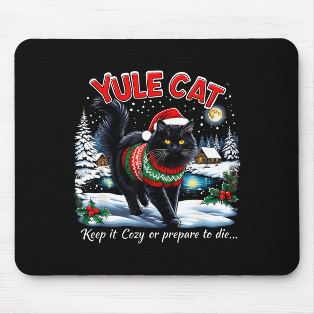 Yule Cat Keep It Cozy Funny Christmas Quote  Musmatta (Framsidan)
