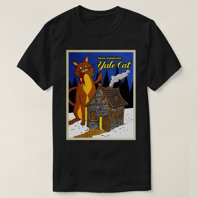 Yule Cat T Shirt (Design framsida)