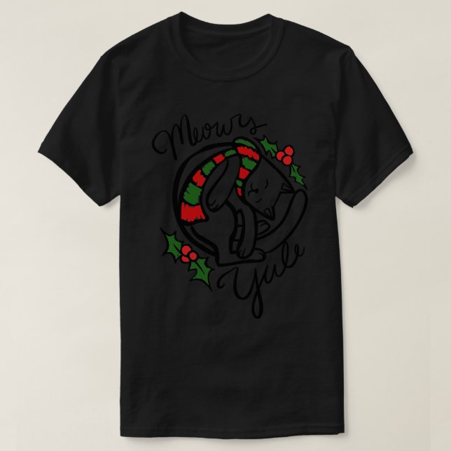 Yule Cat T Shirt (Design framsida)