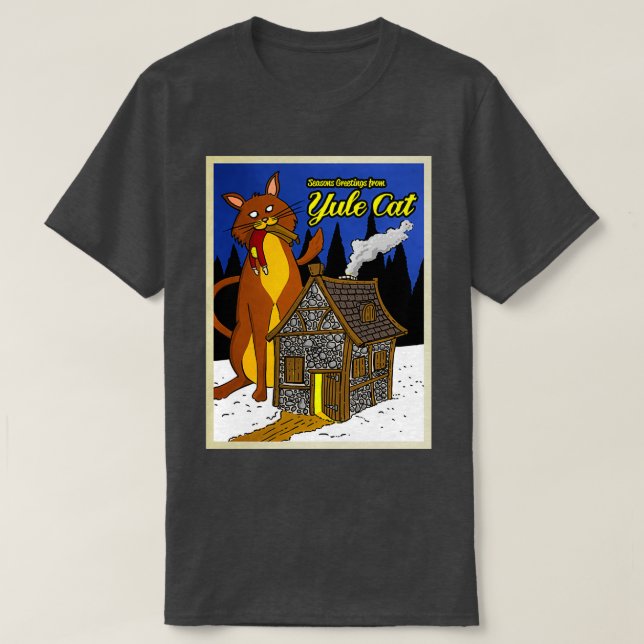 Yule Cat T Shirt (Design framsida)