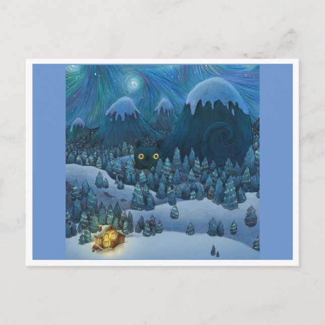 Yule Cat Vykort (Framsida)