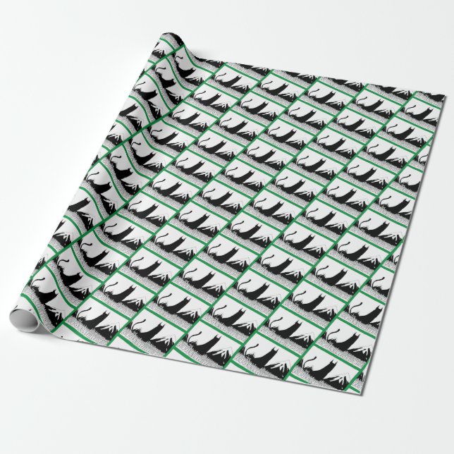 Yule Cat Wrapping Papper Presentpapper (Utrullad)