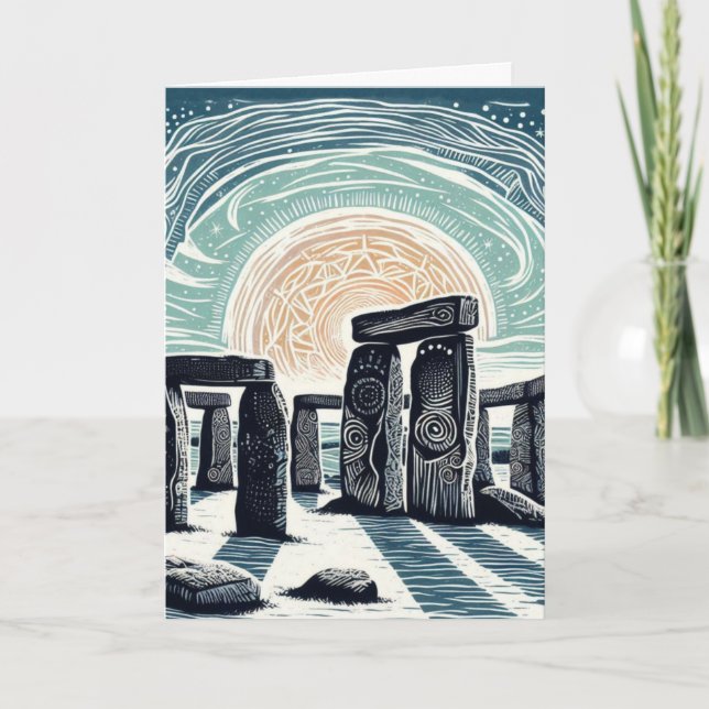 Yule Celebration Folded Holiday Card Helgkort (Framsida)