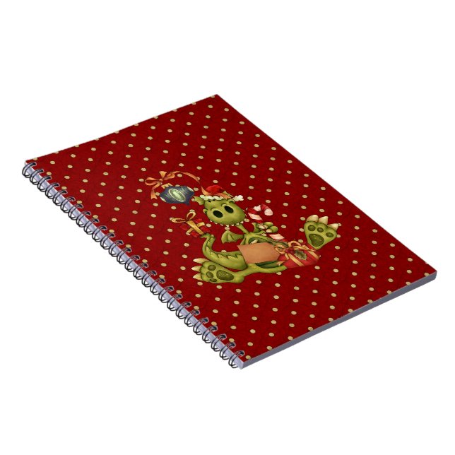 Yule Dragon Anteckningsbok Med Spiral (Högra Sidan)