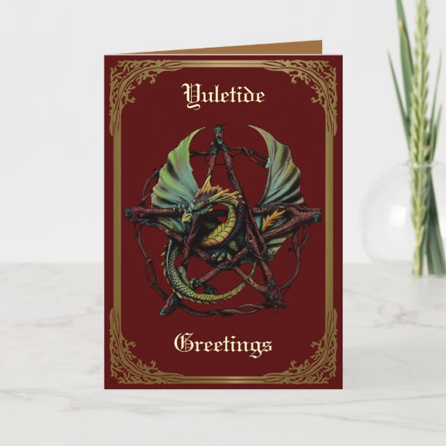 Yule drake helgkort (Framsida)