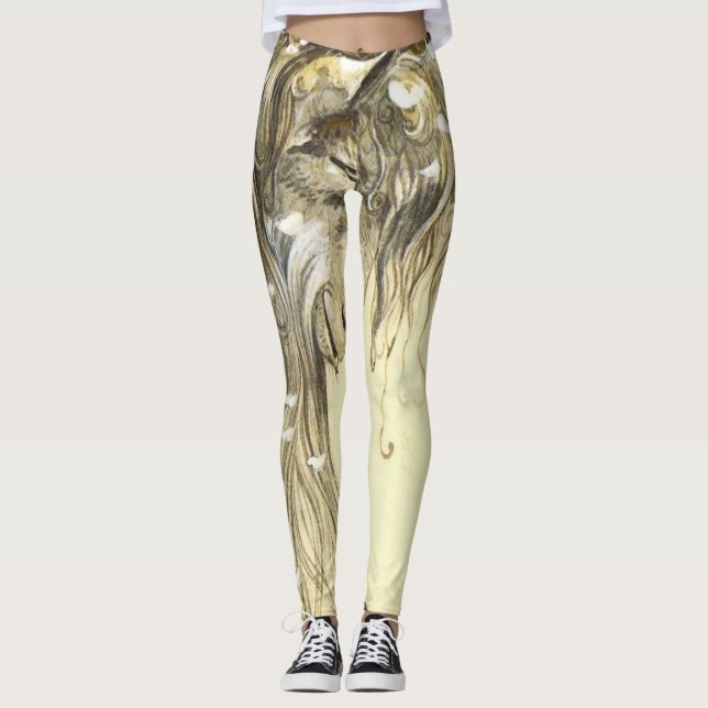 Yule Goat John Bauer Leggings (Framsida)