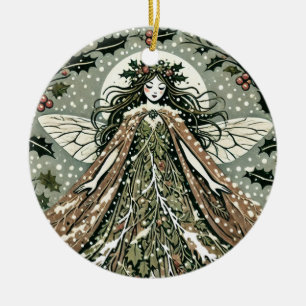 Yule Goddess Winter Solstice Julgransprydnad Keramik