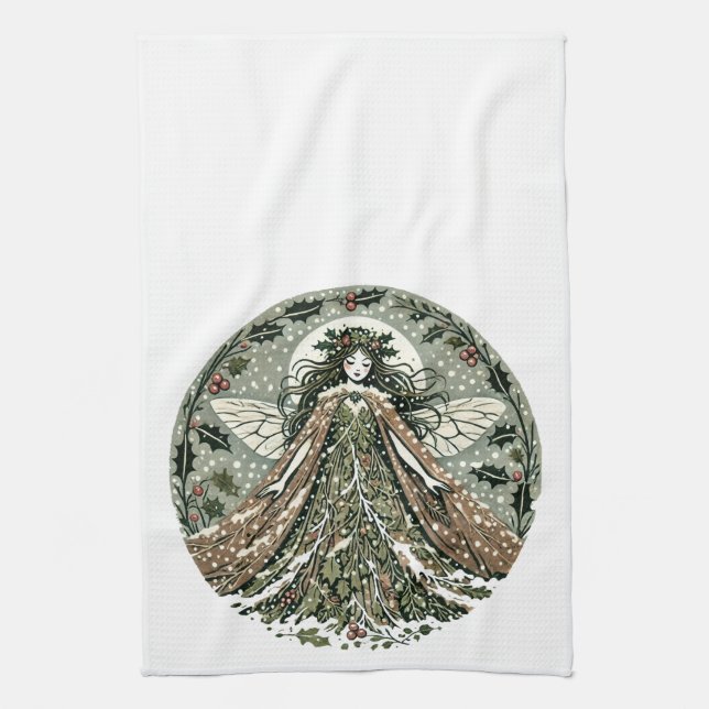 Yule Goddess Winter Solstice Kökshandduk (Vertikal)