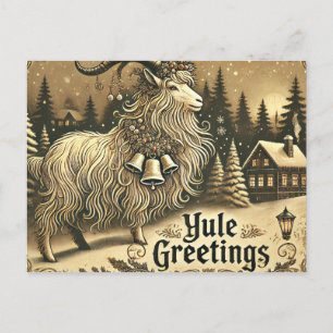 Yule Hälsning - Festive Goat Helgdag Art Helg Vykort
