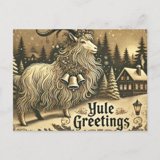 Yule Hälsning - Festive Goat Helgdag Art Helg Vykort