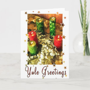Yule hälsningar helgkort