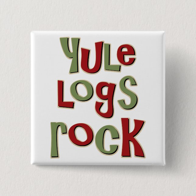Yule loggar stenjuldesign knapp (Framsida)