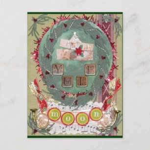 Yule Måne vykort