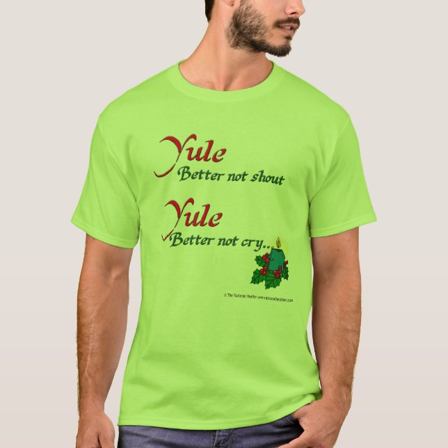 Yule/Odin som är kommande till den grundläggande T-shirt (Framsida)
