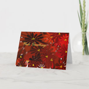 Yule Peace- Poinsettia Helgkort