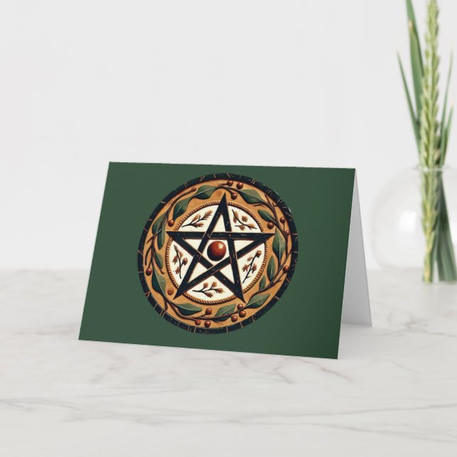 Yule Pentacle Kort (Framsida)