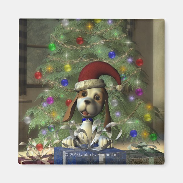 Yule Puppy Magnet (Framsidan)