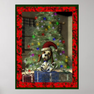 Yule Puppy Skriv ut Poster
