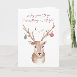 Yule Sabbat Merry & Bright Greeting Card Helgkort