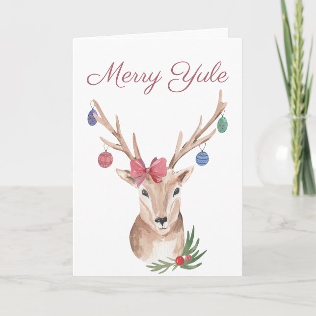 Yule Sabbat Merry Yule Greeting Card Helgkort (Framsida)