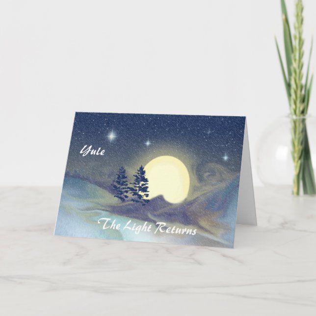 Yule-the Light Return Helgkort (Framsida)