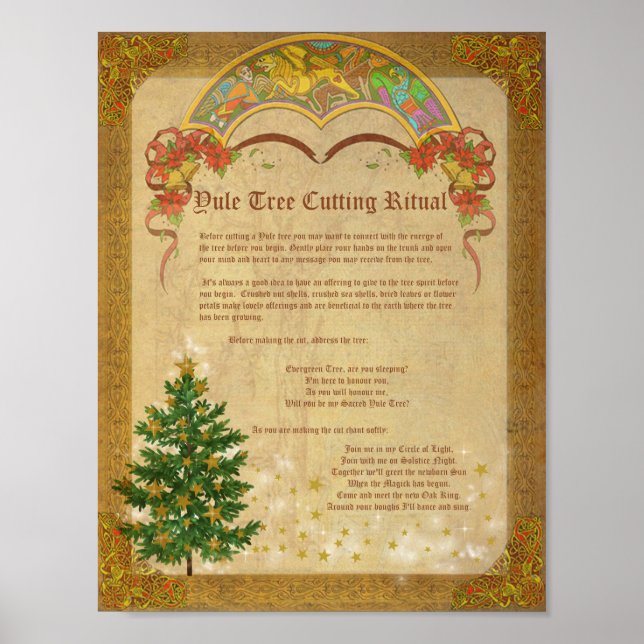 YULE TRÄD CUTTING RITUAL POSTER (Framsidan)