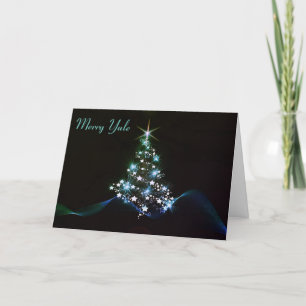 Yule träd helgkort