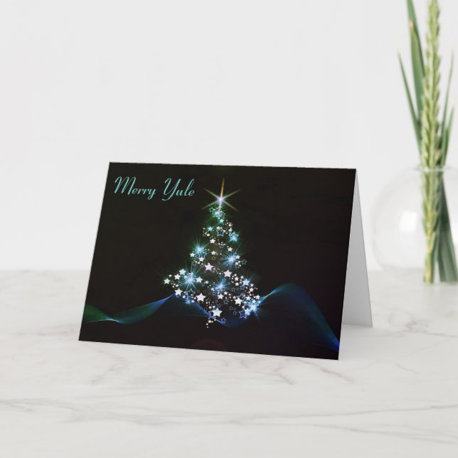 Yule träd helgkort (Framsida)