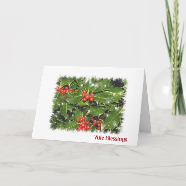 Yule välsignelser helgkort (Framsida)