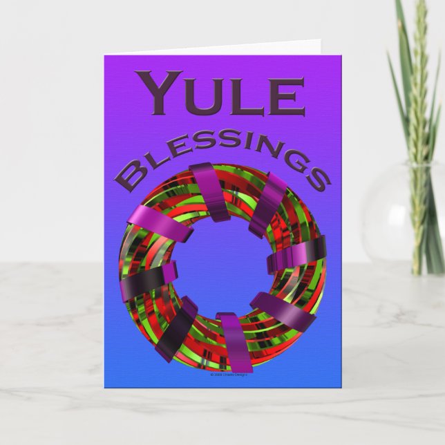 Yule välsignelser - kran helgkort (Framsida)